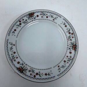 Claremont Japan Fine Porcelain Tea Cup and Saucer Set Floral Vine Silver Trim